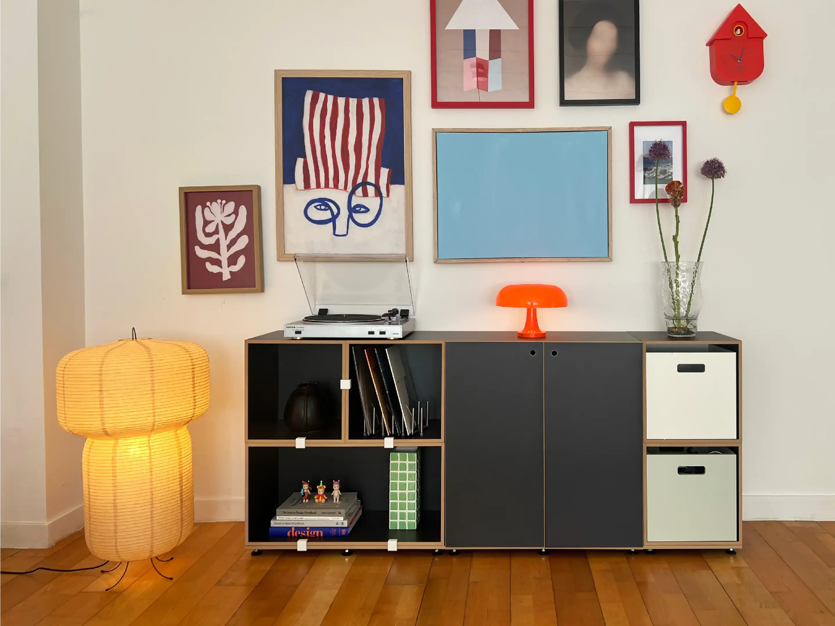 Schwarzes Sideboard Sideboards, Wohnzimmerregale, Wohnzimmer, Koop, stocubo x Rodney, Rodneyhome, 4x3, 50