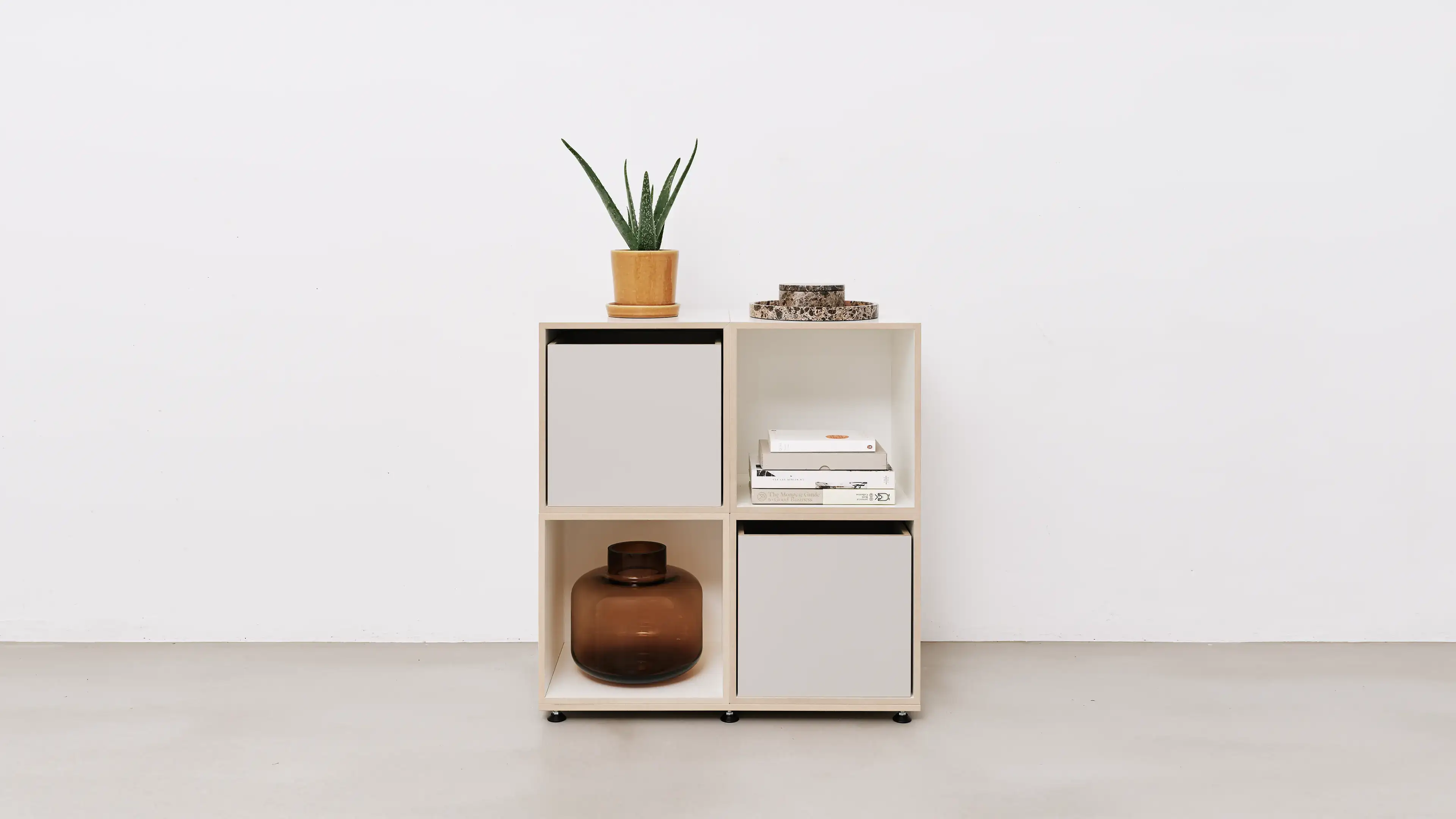 Header, Würfelregale, kleines Würfelregal, 1:1 Modul, 1:1 Einschub, Einschübe, Kaschmirgrau, 16x9, 70