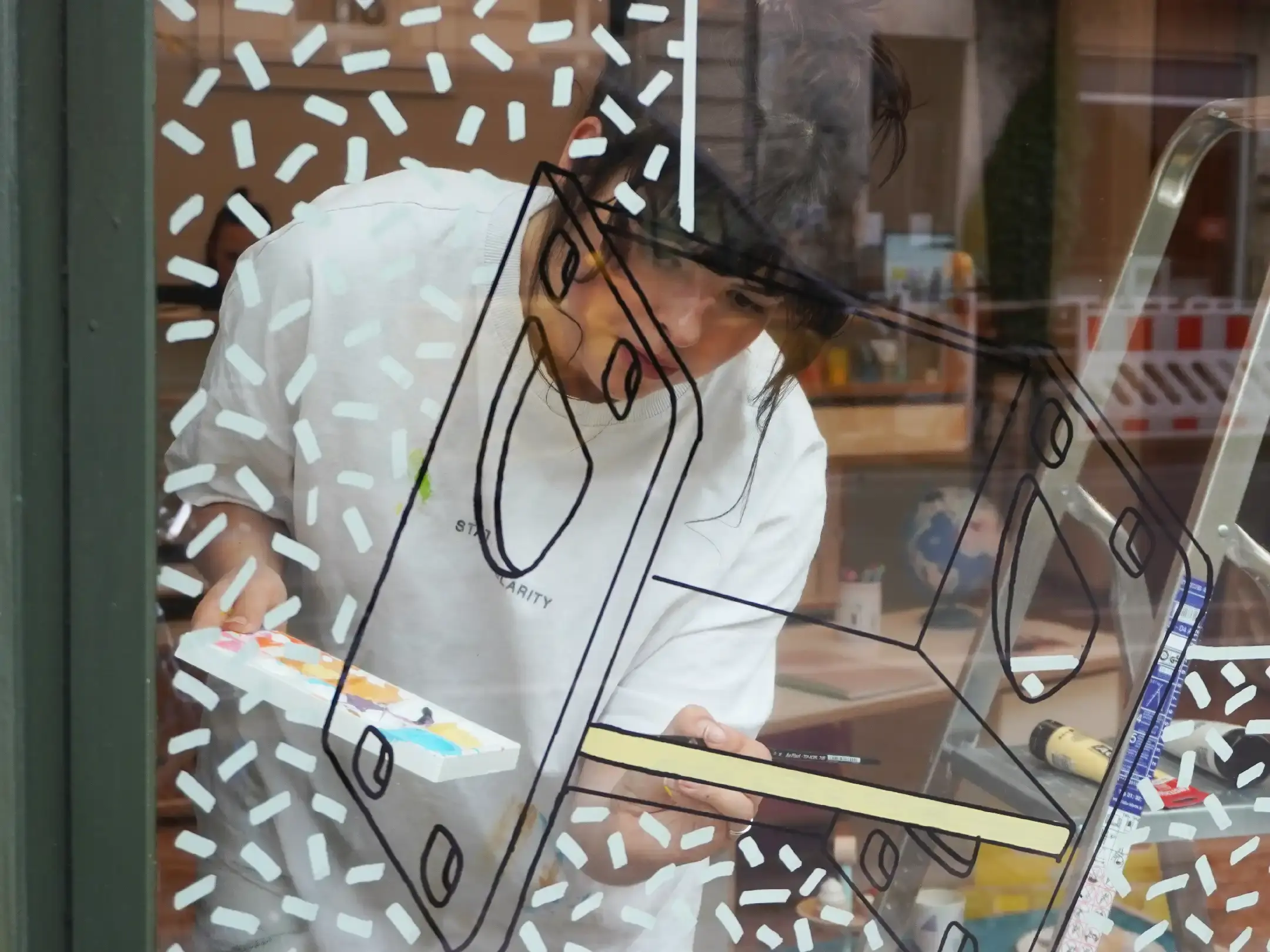 stocubo x Anna Ruprecht Koop, Blog, Showroom, Anna Ruprecht, Fensterbemalung, Illustration, Zeichnung, 4x3, 50