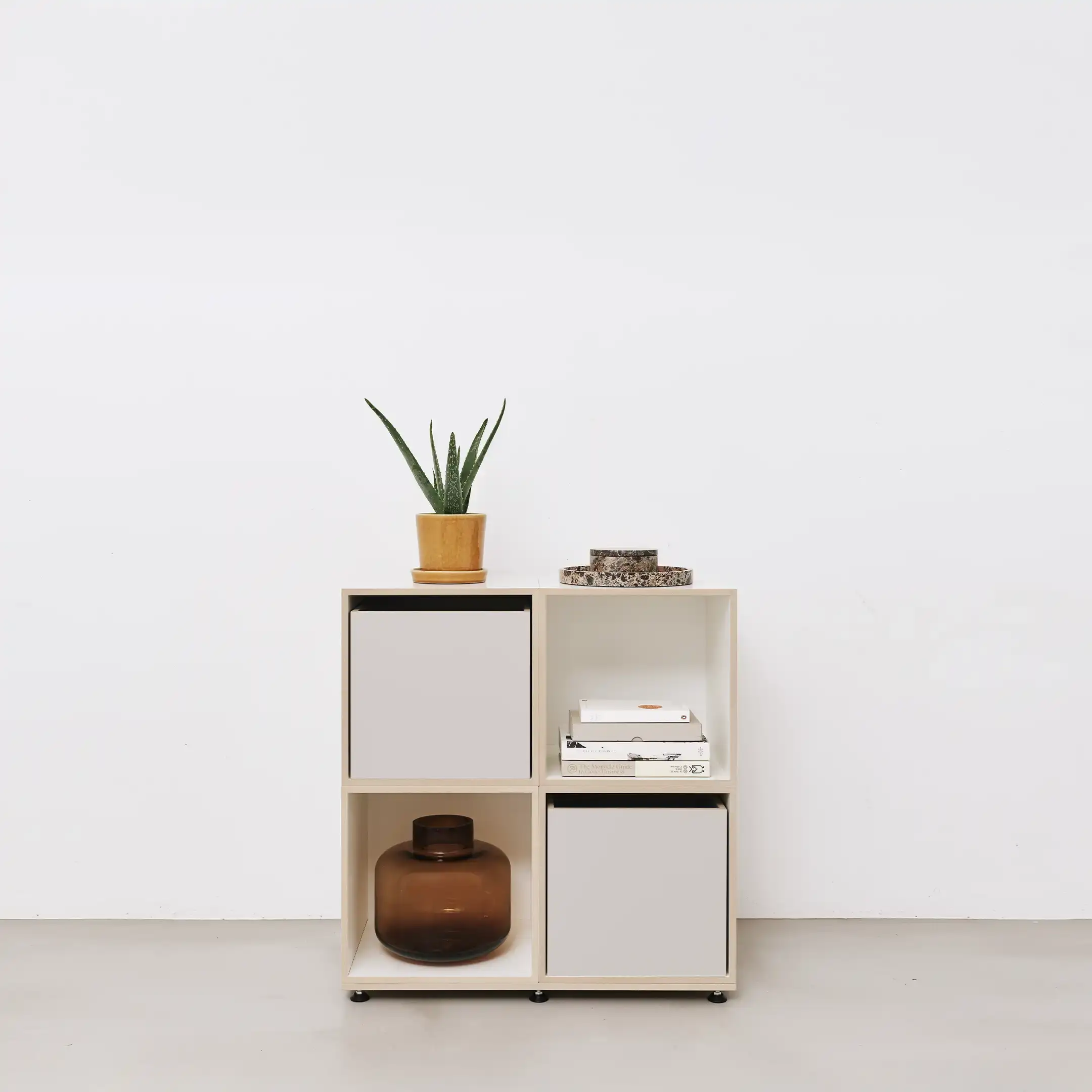 Würfelregale, kleines Würfelregal, 1:1 Modul, 1:1 Einschub, Einschübe, Kaschmirgrau, 1x1, 50