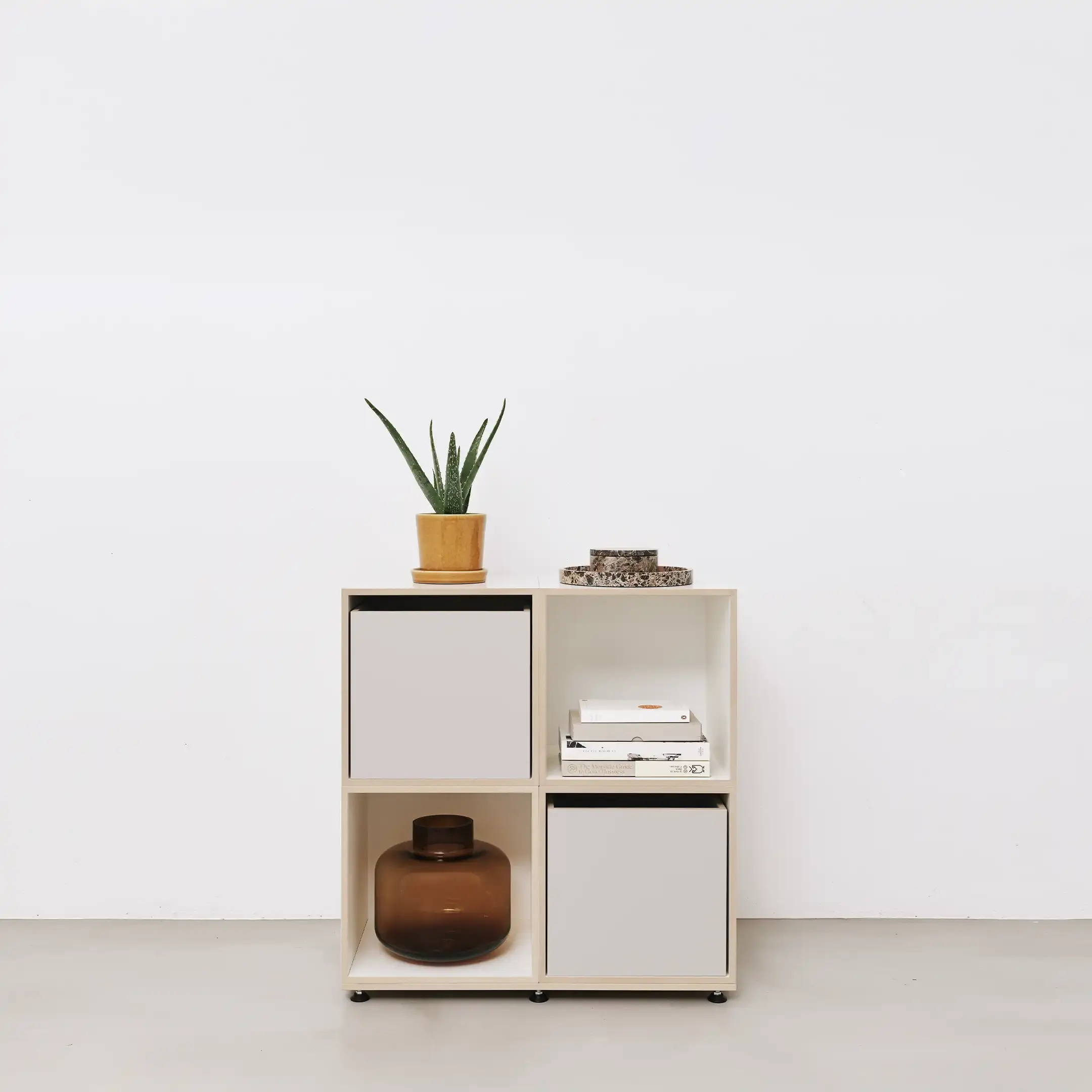 Würfelregale, kleines Würfelregal, 1:1 Modul, 1:1 Einschub, Einschübe, Kaschmirgrau, 1x1, 50