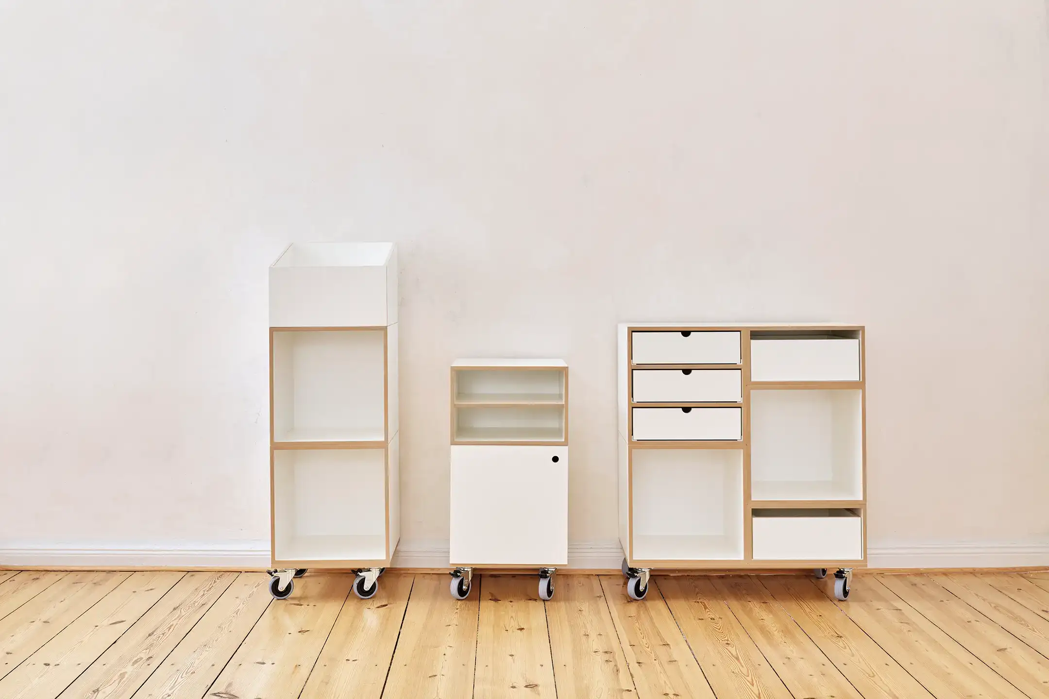 stocubo Rollcontainer FAQ, Rollcontainer, Erweiterung, kleiner Rollcontainer, Rollcontainer mit Schubladen, kleiner LP-Rollcontainer, 3x2, 70