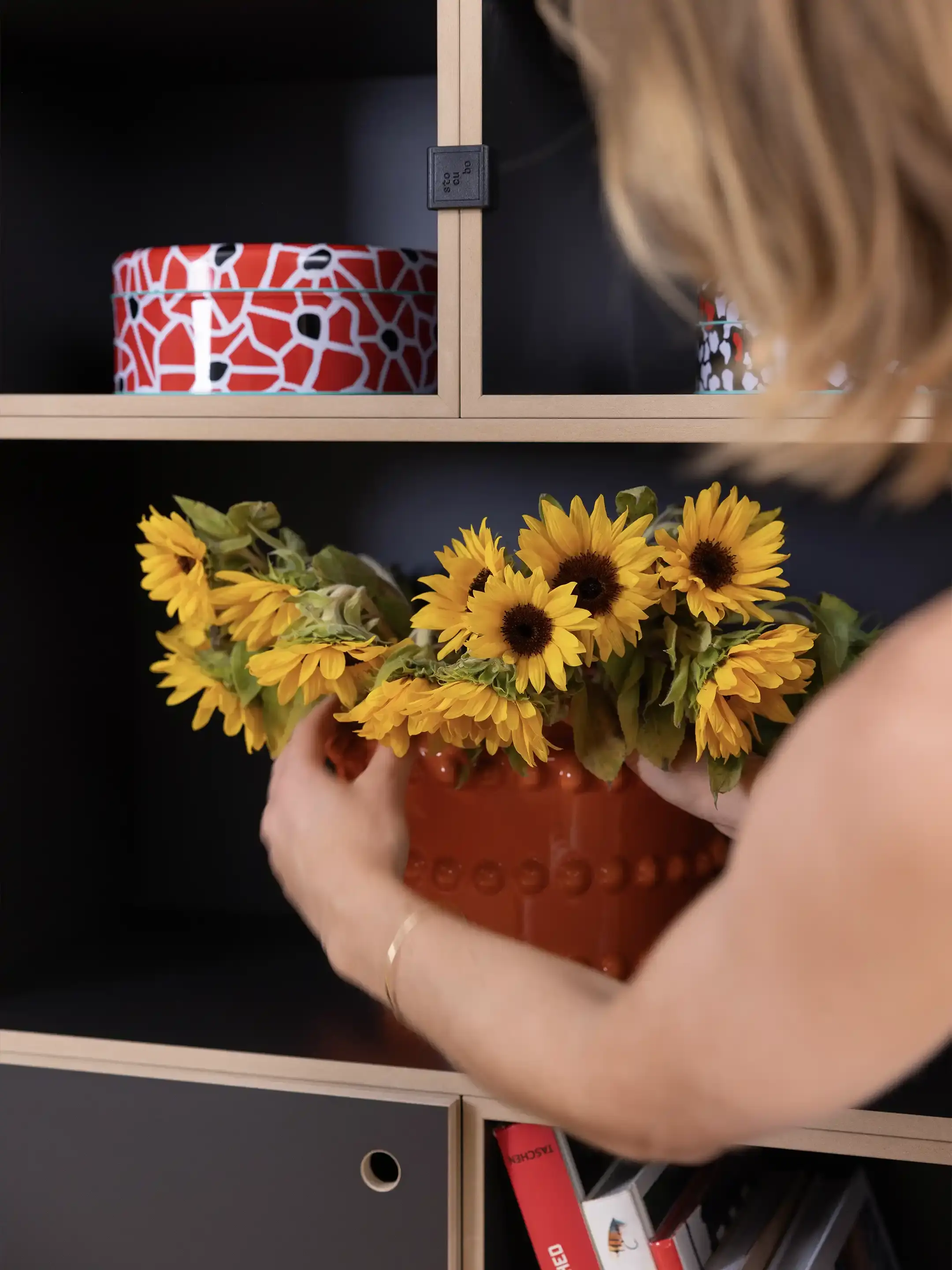 Schwarzes Wohnzimmer-Sideboard Wohnzimmer, Sideboards, Highboard, Schwarzes Wohnzimmer-Sideboard, Black Edition, schwarz, 3x4, 40