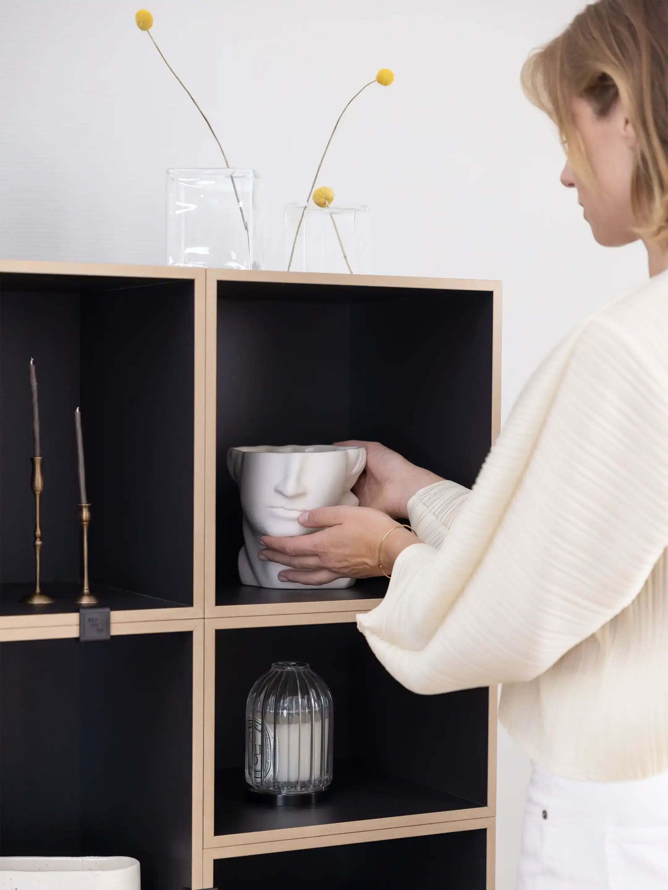 Wohnzimmer, Bücherregale, Schlafzimmer, Schwarzes Bücherregal, Black Edition, schwarz, 3x4, 50