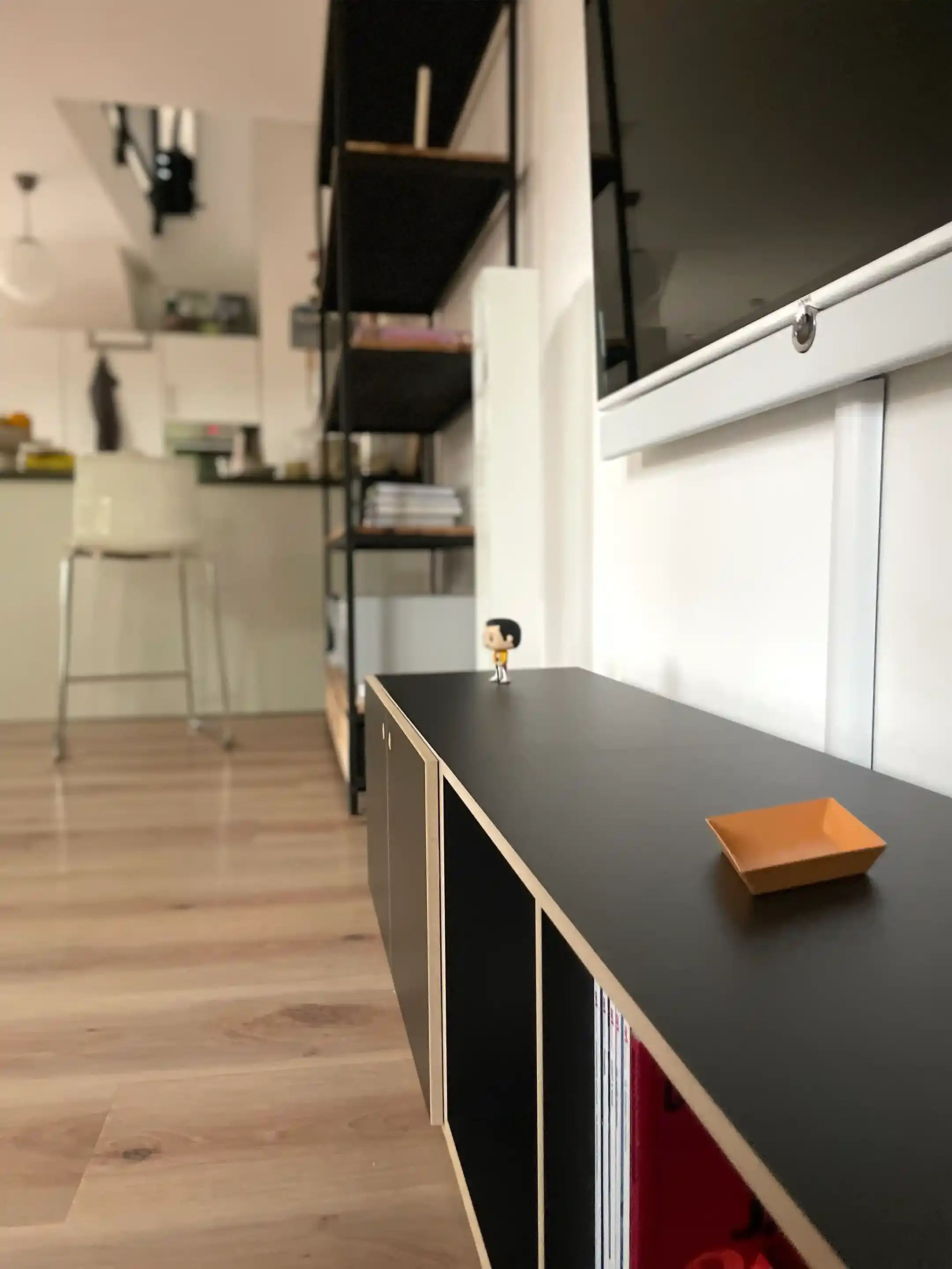 Wohnzimmer Lowboard in Schwarz Kundenbilder, Wohnzimmer, Sideboard, Black Edition, Schwarz, 3x4, 30