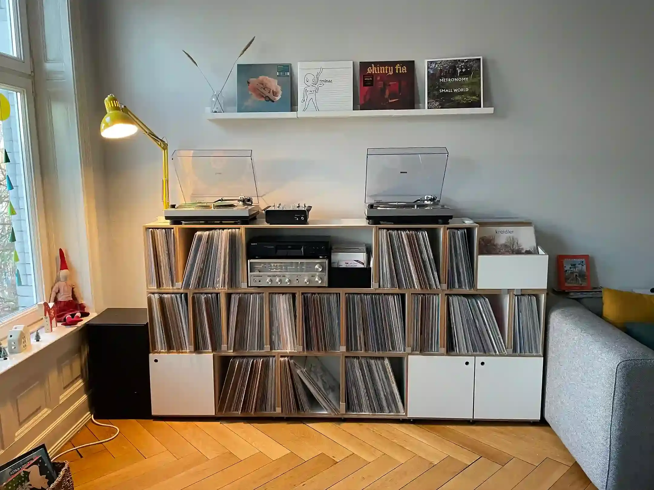 Wachsendes LP-Regal Kundenbilder, Schallplattenregale, Wohnzimmer, LP-Box, Vinyl, 1:1 Modul, 1:2 Modul, 2:3 Modul, 4x3, 05