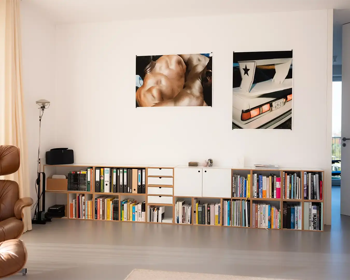 Langes Sideboard für Bücher Koop, Gebhart, Koekkoek, Bücherregale, Wohnzimmerregale, Sideboard, 4x3, 1080, 50
