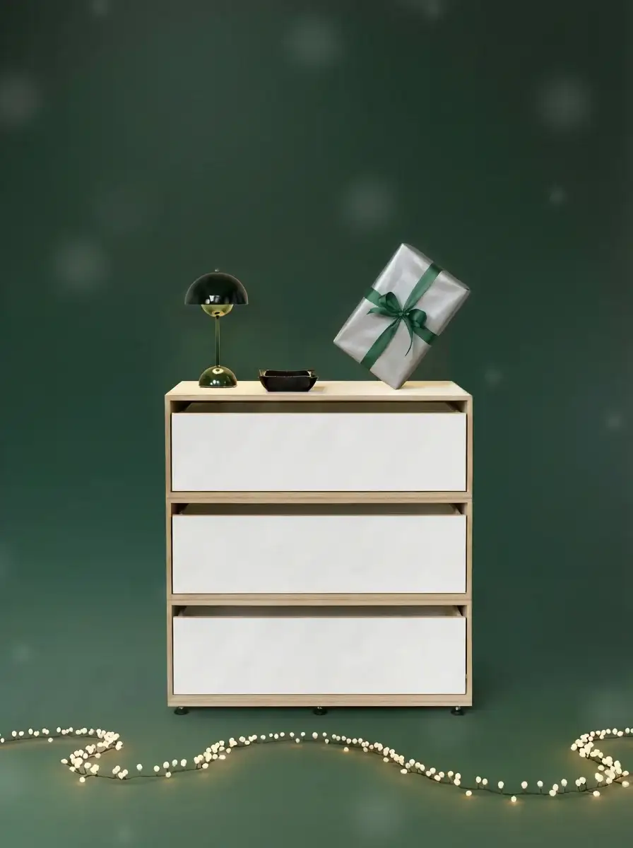 Weihnachten, 2025, Kommoden, Geschenk, Geschenke, Lichterkette, Schnee, Blur, 85