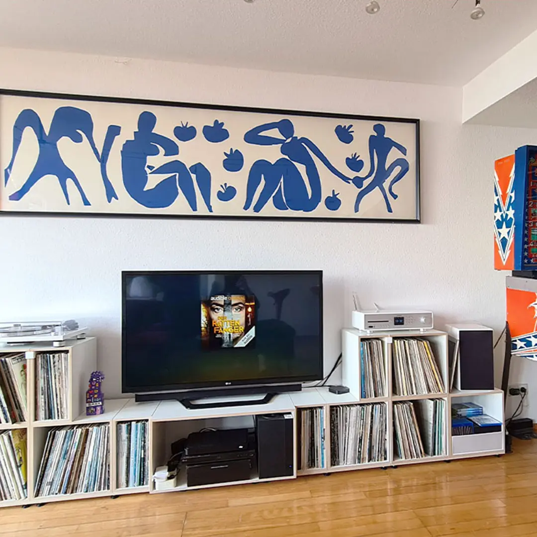 Unterhaltungsregal Kundenbilder, Schallplattenregale, TV-Regal, Wohnzimmerregale