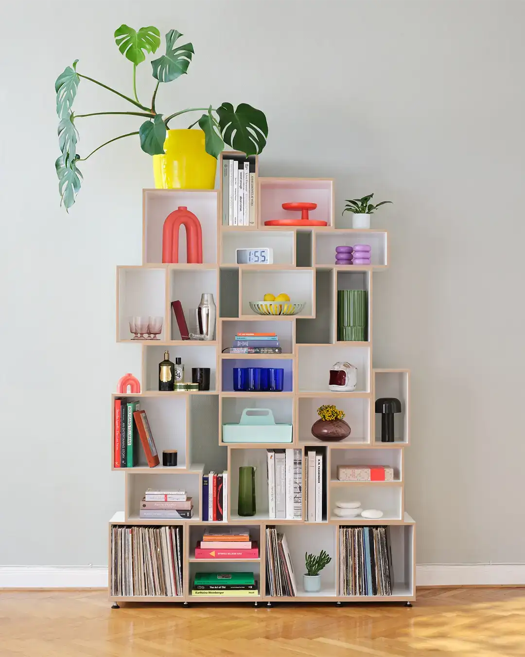  Bücherregale, Wohnzimmerregale, Modulares Bücherregal, 1:1 Modul, 2:3 Modul, 1:2 Modul, 4x5, 70