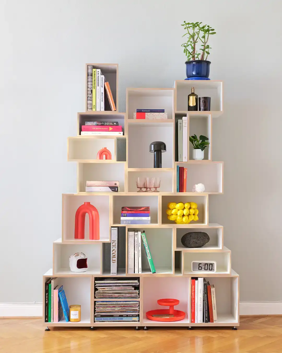 Wohnzimmerregale, Bücherregale, Modulares Wohnzimmerregal, Product Tile, Product Card, 1:1 Modul, 2:3 Modul, 1:2 Modul, 4x5, 50