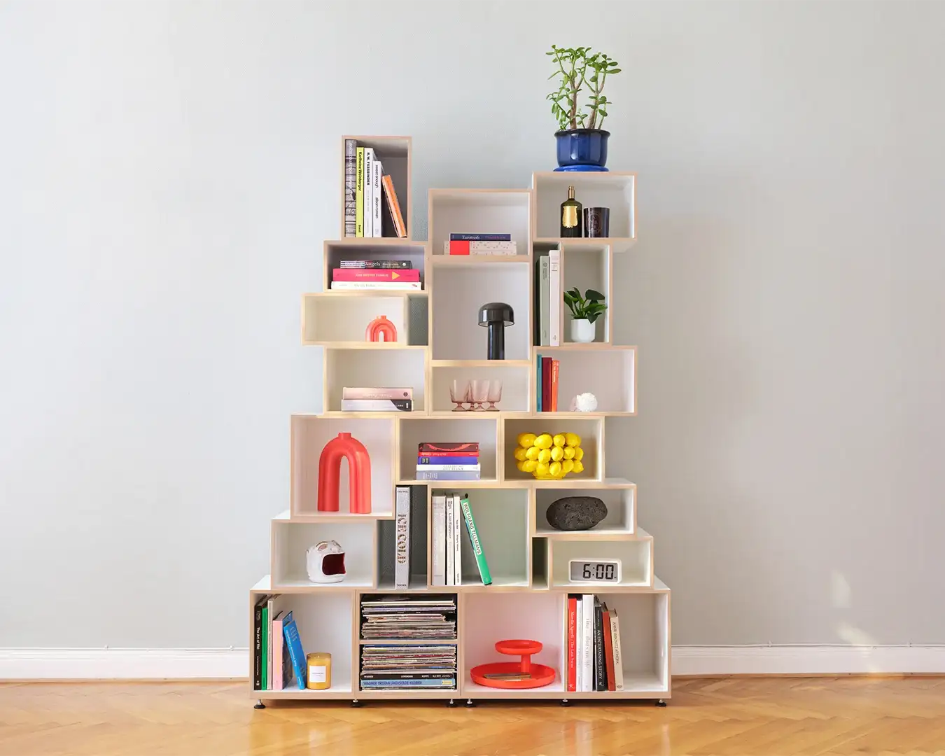 Wohnzimmerregale, Bücherregale, Modulares Wohnzimmerregal, 1:1 Modul, 2:3 Modul, 1:2 Modul, 85