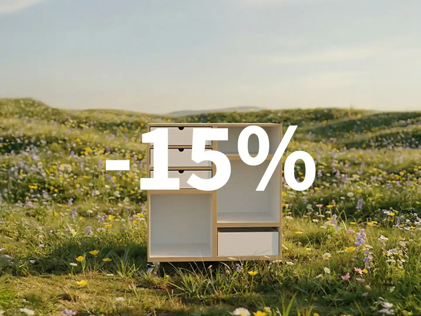 -15 % Rabatt Rabatt, Rabattstaffel, Rollcontainer mit Schubladen, 15