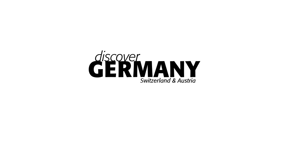 Discover Germany, Switzerland and Austria Logotype in black and white 