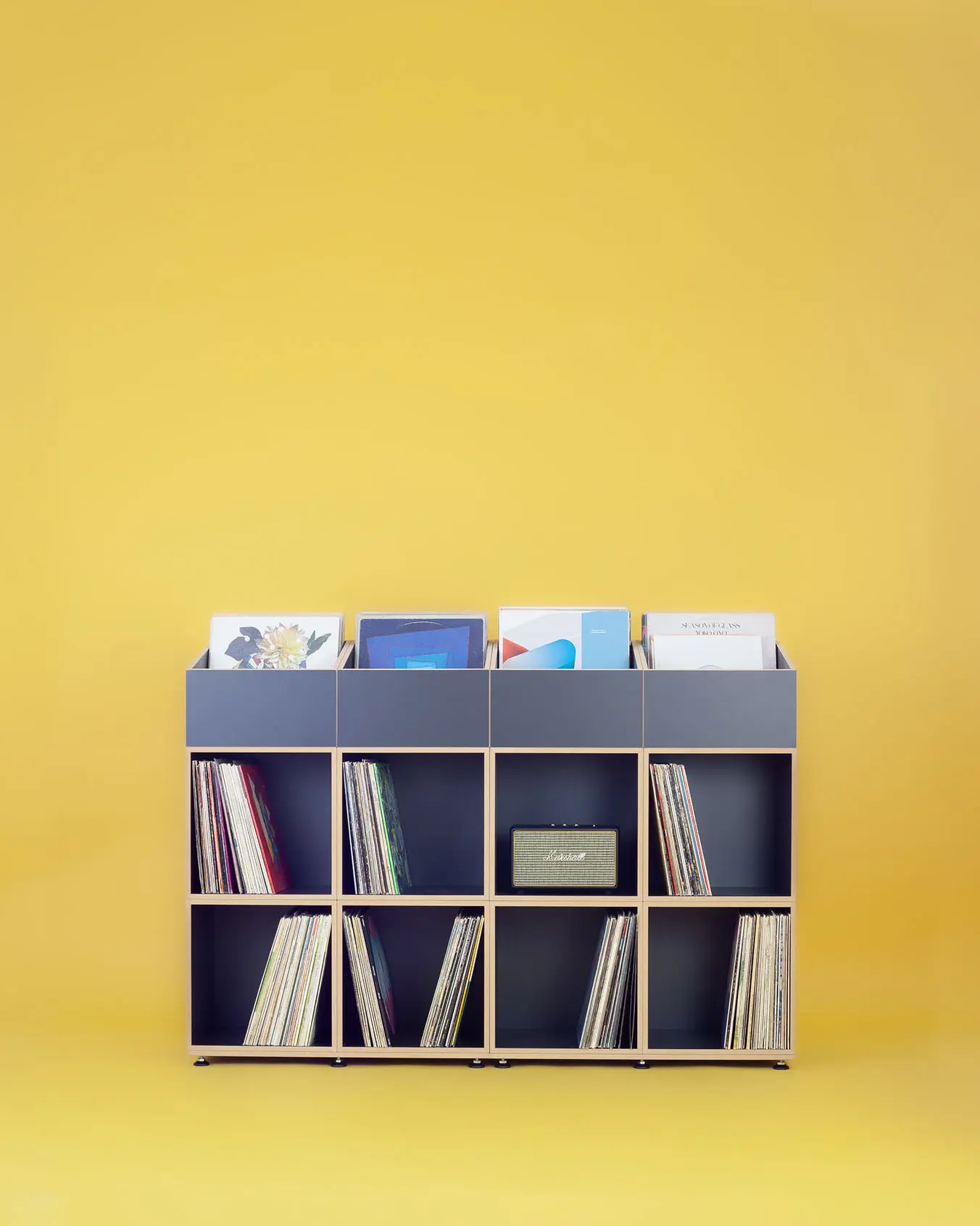 Black Edition Schallplattenregal Black Edition, Schallplattenregal, LP-Regal, schwarze Cubes, LP-Box