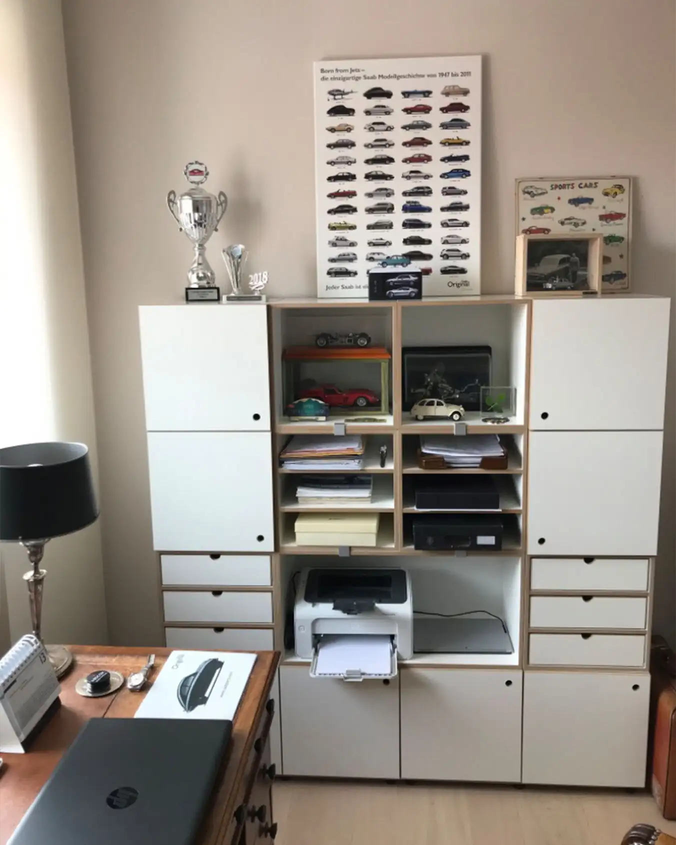 Home-Office-Regal mit Schubladen und Türen Kundenbilder, Home-Office, F3 Modul, Schubladenset 3-teilig, Türen, Autos