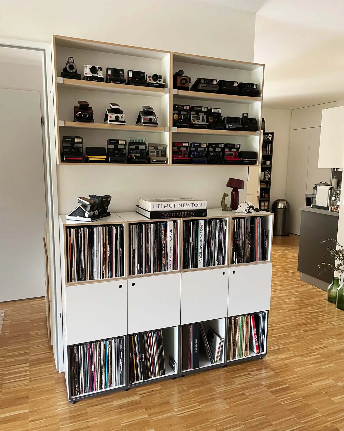 Kundenbilder, Schallplattenregale, Wandregale, Wohnzimmerregale, LP, Kameras