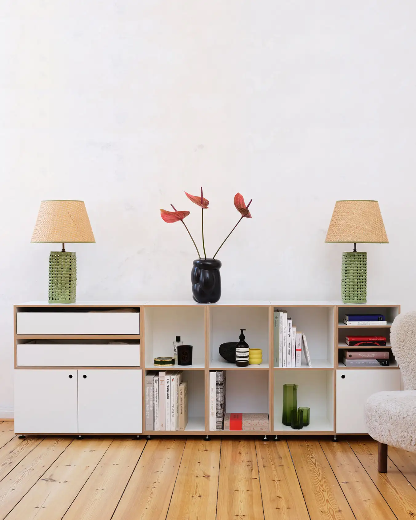 Home Office, Sideboards, Modularer Schreibtisch L, XXL-Schreibtisch, Flexibles Sideboard