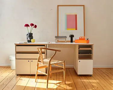 Modularer Schreibtisch L Home Office, Büro, XXL-Schreibtisch