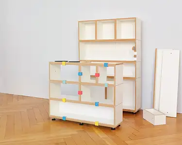 Kinderzimmer, Kinderregale, Kindermöbel, Kiezladen, Kiezküche, Erweiterungsset