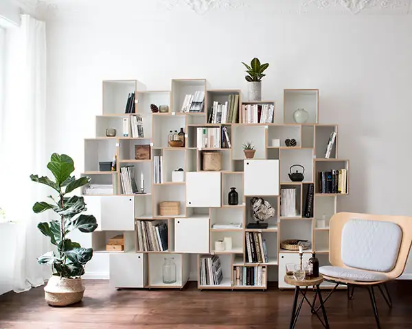 Großes Wohnzimmerregal Blog, stocubo Werkstatt wächst