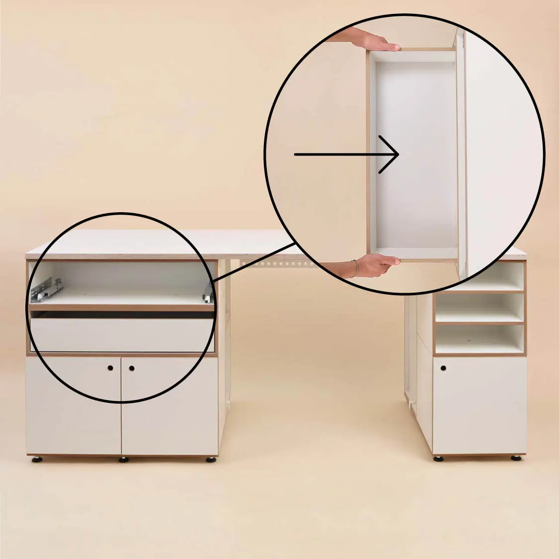 Schritt 14 Anleitung, Modularer Schreibtisch L, XXL-Schreibtisch Aufbauanleitung, Schritt 14