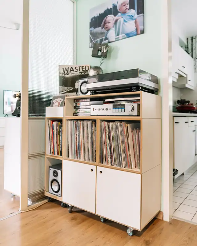 Schallplatten Sideboard auf Rollen Blog, stocubos