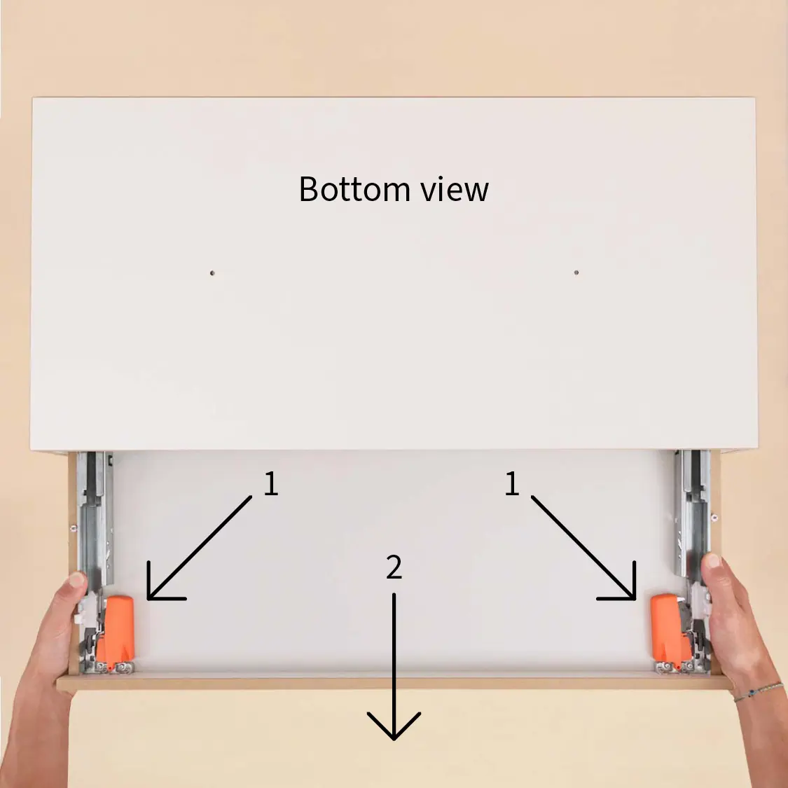 Schritt 9 Anleitung, Modularer Schreibtisch L, XXL-Schreibtisch Aufbauanleitung, Schritt 9, EN