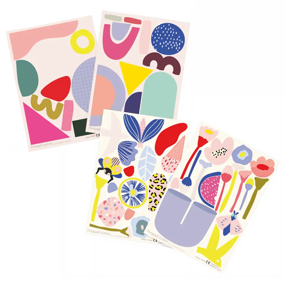 Pimpads Sticker-Set Pimpads Sticker-Set, Freisteller, Geometrie, Sommer