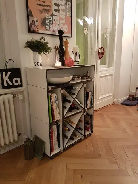 Kleines Regal mit Wein-Einsätzen Blog, Best of, Kundenbilder