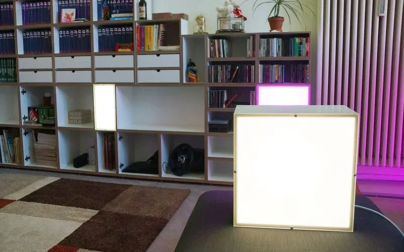 Leuchtwürfel Blog, Bücherregale, Leuchtwürfel