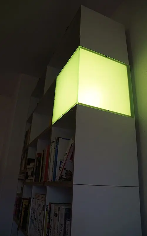 Leuchtwürfel Blog, Bücherregale, Leuchtwürfel