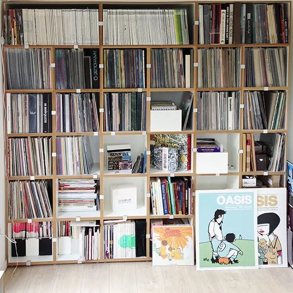 Weißes Schallplattenregal Blog, Schallplattenregale, Sideboards, grün