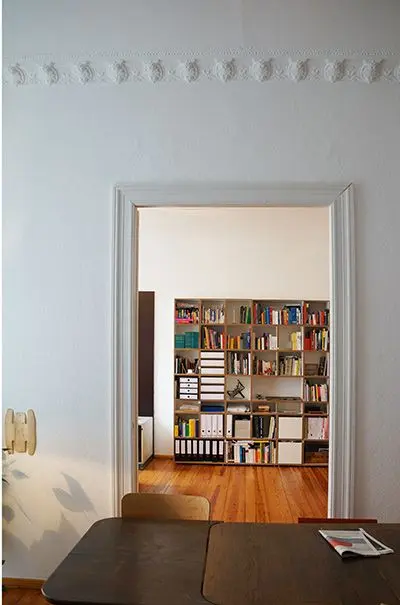 Blick auf das Architektenregal Blog, Bücherregale, Wohnzimmerregale, Architektur