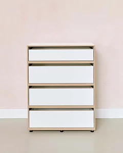 Product Page, Kommode mit 2:3+1:2 Schubladen, weiß, rosa Wand